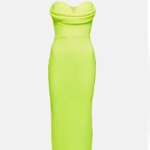Alex Perry "Darcy" Strapless Crepe Bodycon Dress / Size UK 14 (US Size 10)